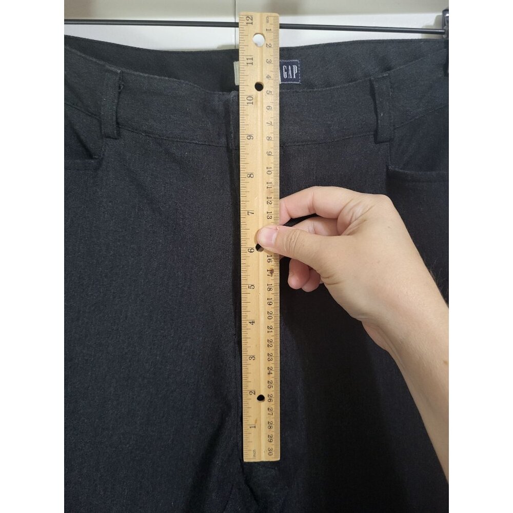 Gap Women's 10R VTG y2k Bootcut Stretch Gray Trouser Pants SZ 10R Classic Preppy - Picture 8 of 11